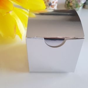 10 Silver Gift Boxes 2"x2"x2" in